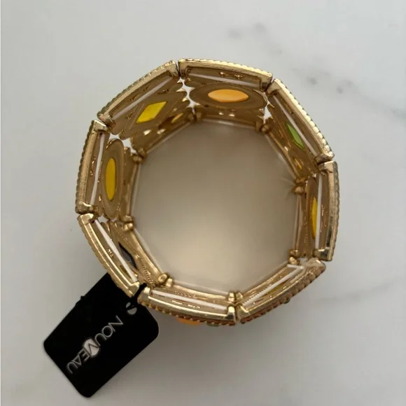 Colorful Gemstone Cuff Bracelet - Picture 3 of 4